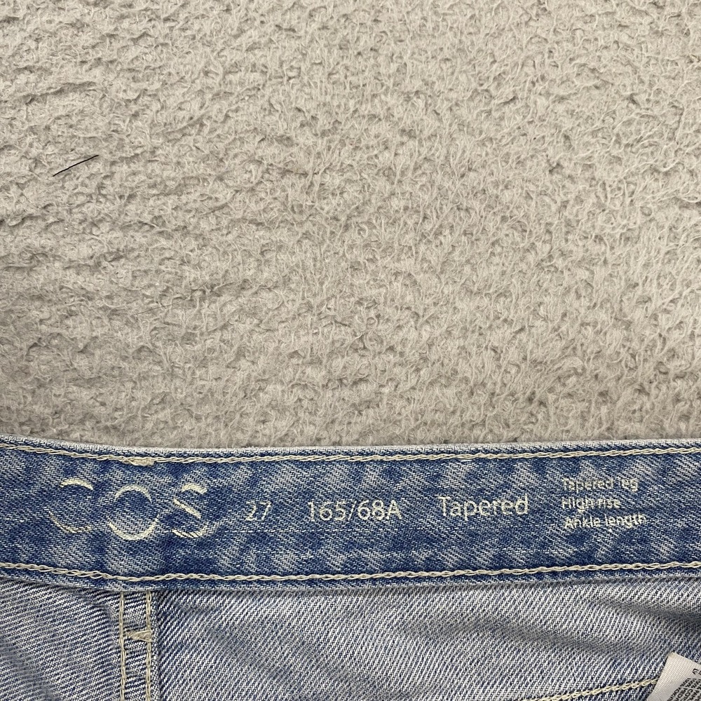 COS Barrel Jeans Womens 27 Light Wash Blue High Rise Ankle Denim Relaxed - Picture 8 of 13